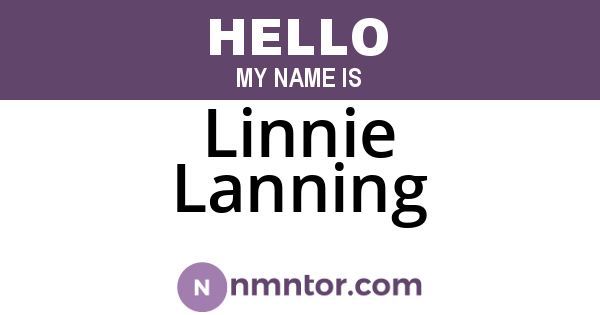 Linnie Lanning