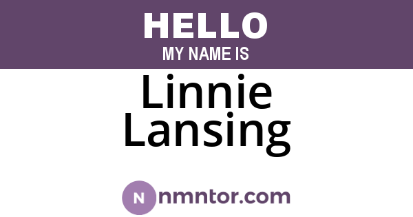 Linnie Lansing