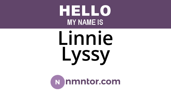 Linnie Lyssy