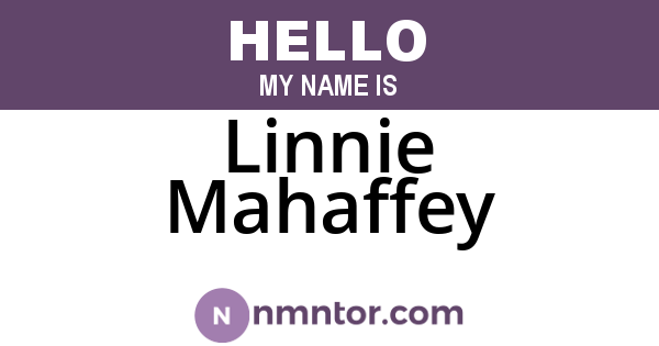 Linnie Mahaffey