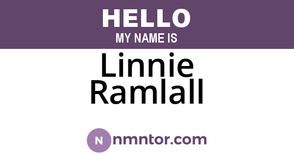 Linnie Ramlall