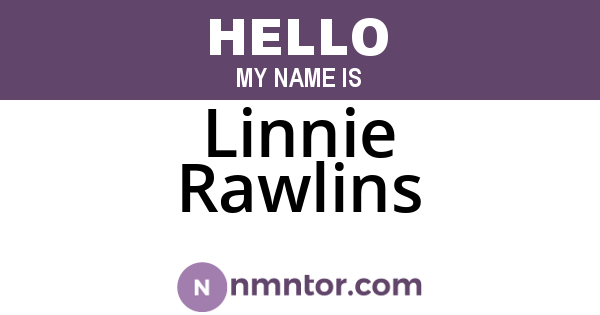 Linnie Rawlins