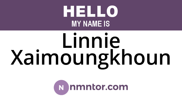 Linnie Xaimoungkhoun