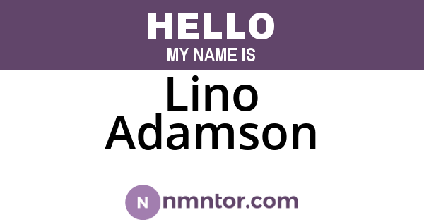 Lino Adamson