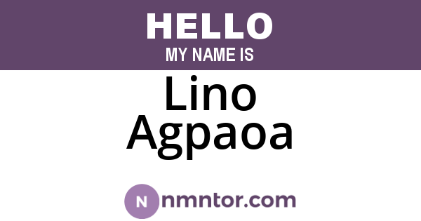 Lino Agpaoa