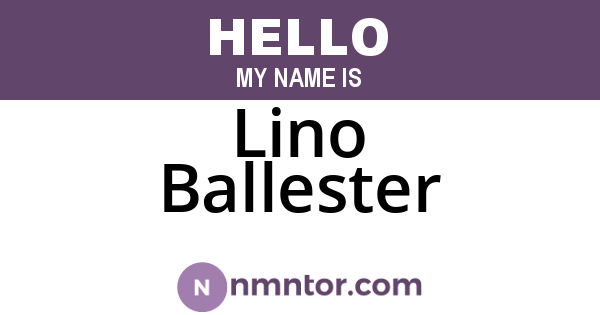 Lino Ballester