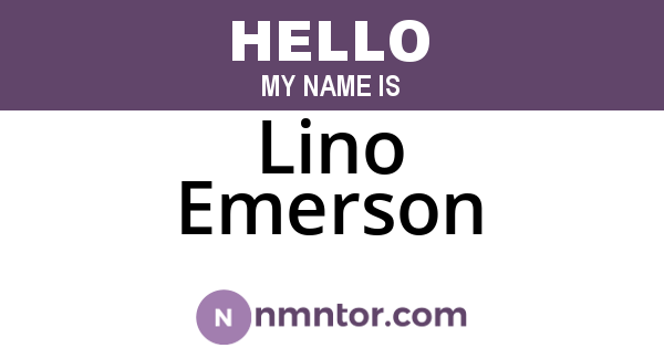 Lino Emerson