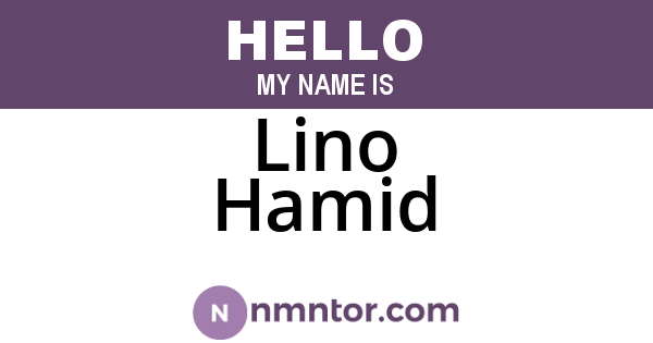 Lino Hamid