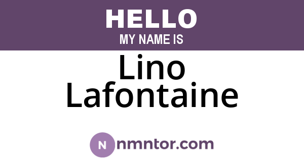 Lino Lafontaine
