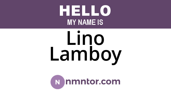 Lino Lamboy