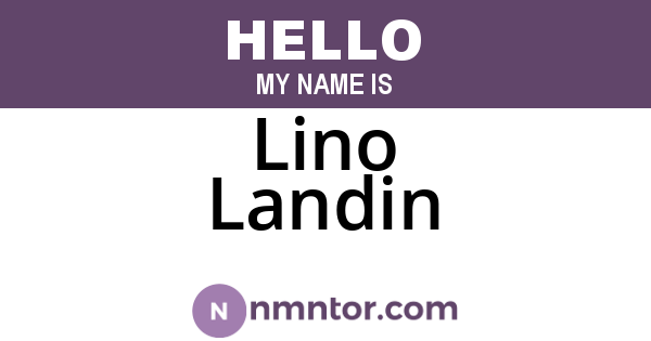 Lino Landin