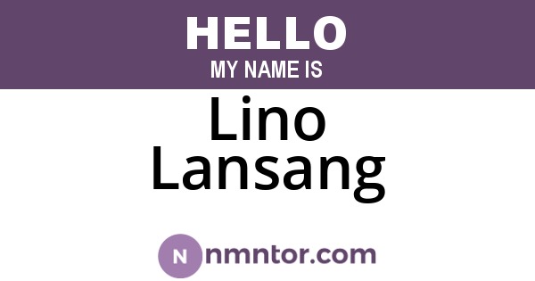 Lino Lansang