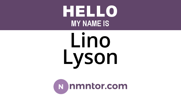 Lino Lyson