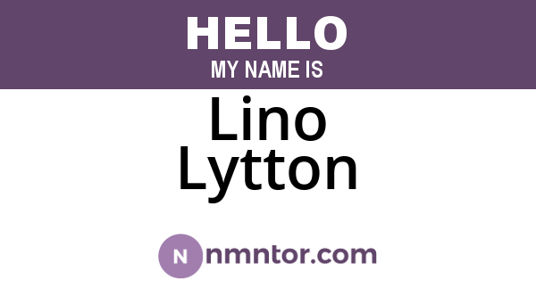 Lino Lytton