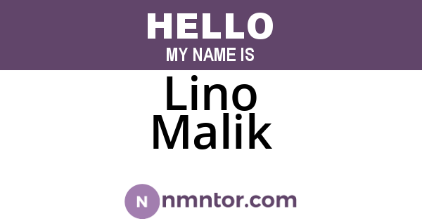 Lino Malik
