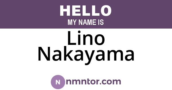 Lino Nakayama