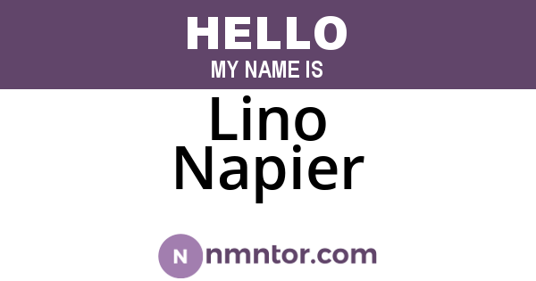 Lino Napier