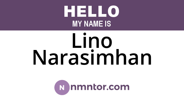 Lino Narasimhan