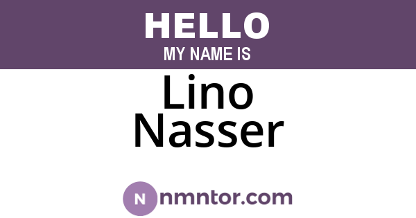Lino Nasser