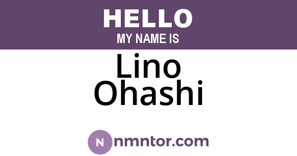 Lino Ohashi