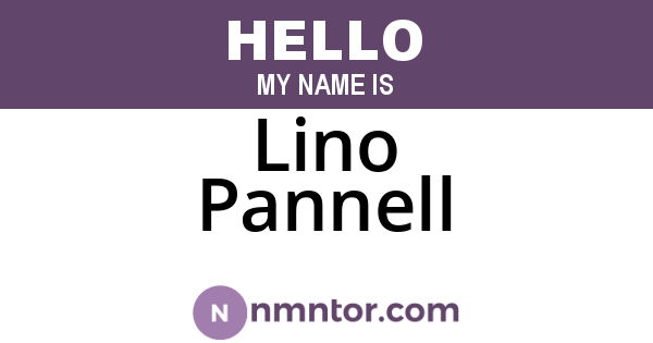 Lino Pannell