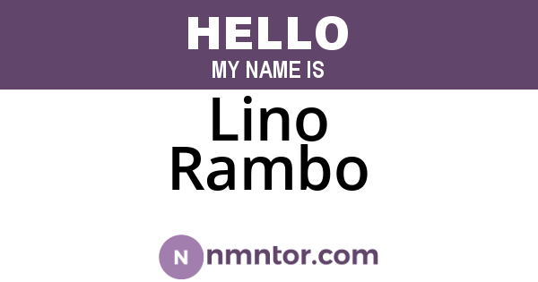 Lino Rambo