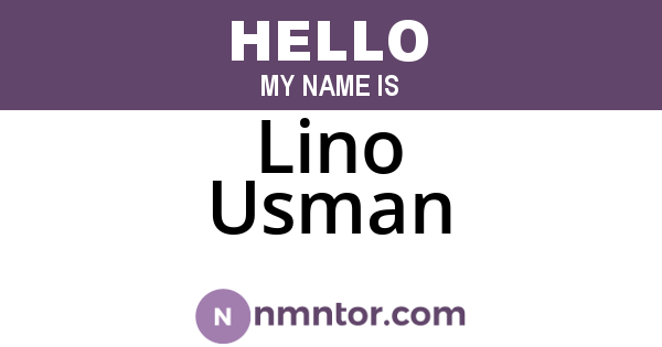 Lino Usman