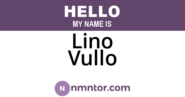 Lino Vullo
