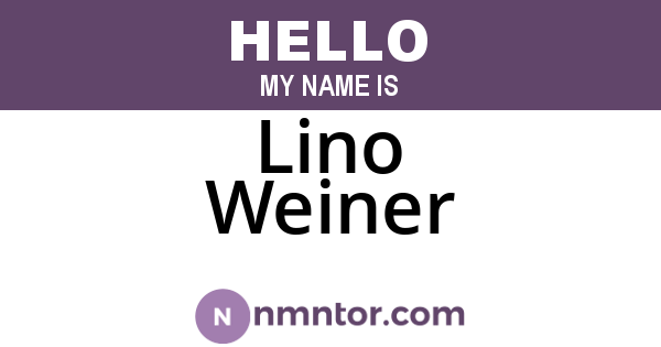 Lino Weiner