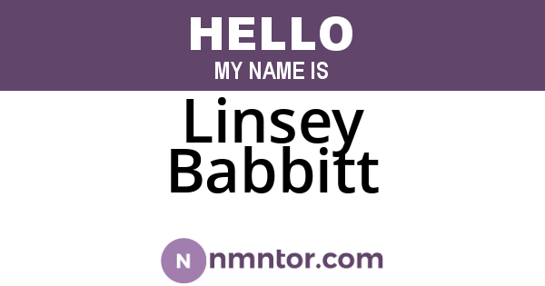 Linsey Babbitt