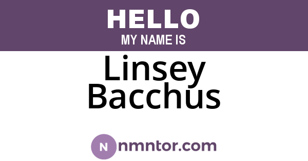 Linsey Bacchus