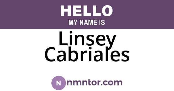 Linsey Cabriales
