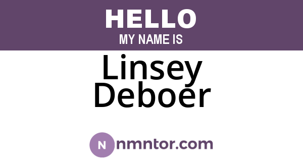 Linsey Deboer
