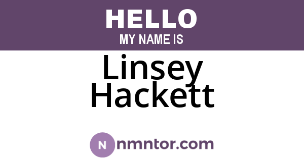 Linsey Hackett