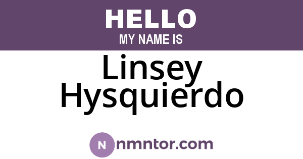 Linsey Hysquierdo