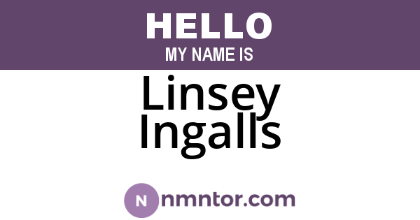Linsey Ingalls