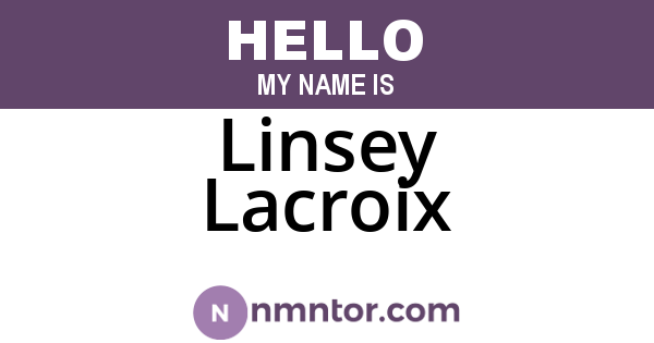 Linsey Lacroix