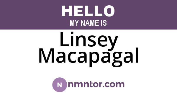 Linsey Macapagal