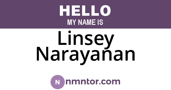 Linsey Narayanan