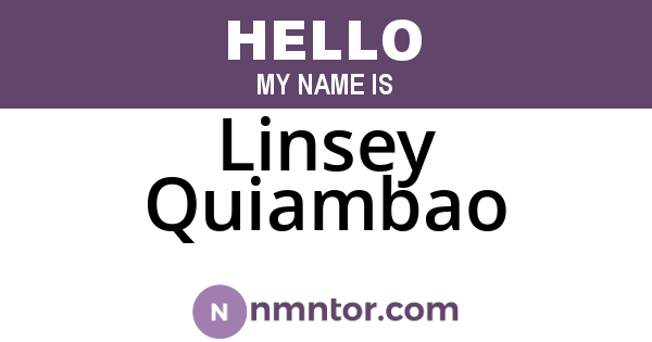 Linsey Quiambao