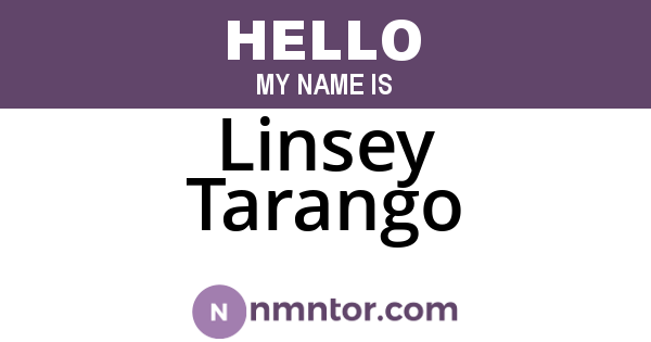 Linsey Tarango