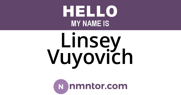 Linsey Vuyovich