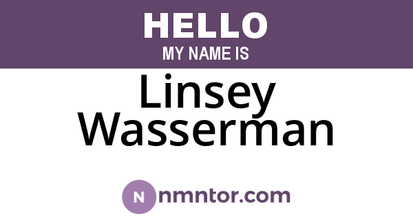 Linsey Wasserman