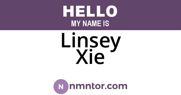 Linsey Xie