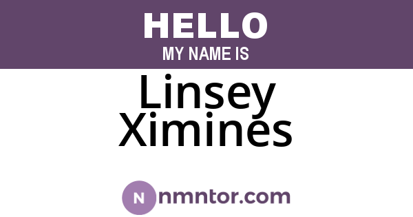 Linsey Ximines
