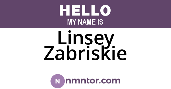 Linsey Zabriskie