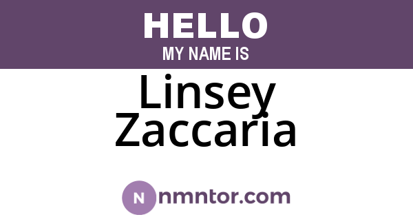 Linsey Zaccaria