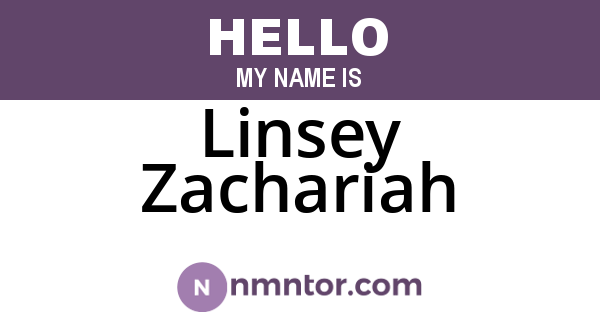 Linsey Zachariah