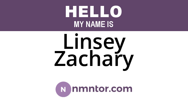 Linsey Zachary