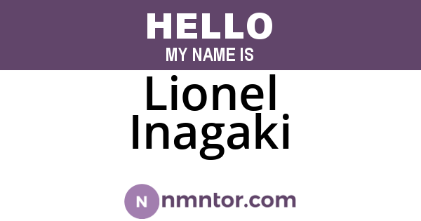 Lionel Inagaki